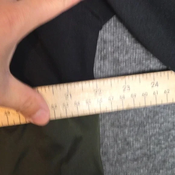 Athleta Radiant Hybrid Dress Black Olive Green Hooded Medium - Picture 6 of 10